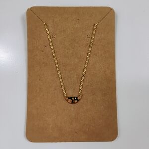 Gorjana 14k Luca Half Moon Charm Necklace